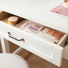 Hampton Single Pedestal Storage Vanity Desk (40"w x 20"d)