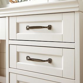 Hampton Single Pedestal Storage Vanity Desk (40"w x 20"d)