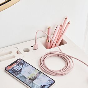 Glam USB Folding Wall Desk (31.5"w x 4"d)