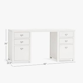 Customize-It Simple Storage Pedestal Desk (60"x23.5")