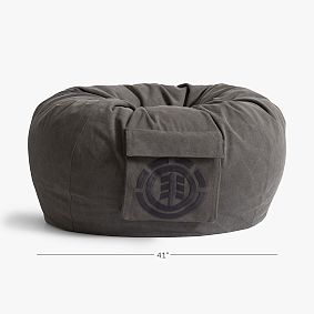 Large Element Bean Bag Chair, Enzyme Washed Canas Light Gray
