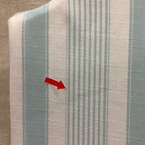 Open Box: Hill House Auburn No Nails Smart Headboard, Twin - Variegated Stripe Blue