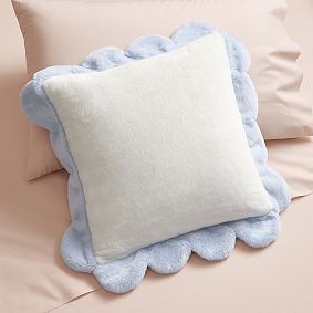 Scallop Faux Fur Pillow
