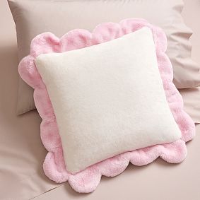 Scallop Faux Fur Pillow