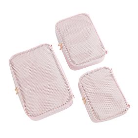 Le Petit Pink Bow Packing Cubes, Set of 3