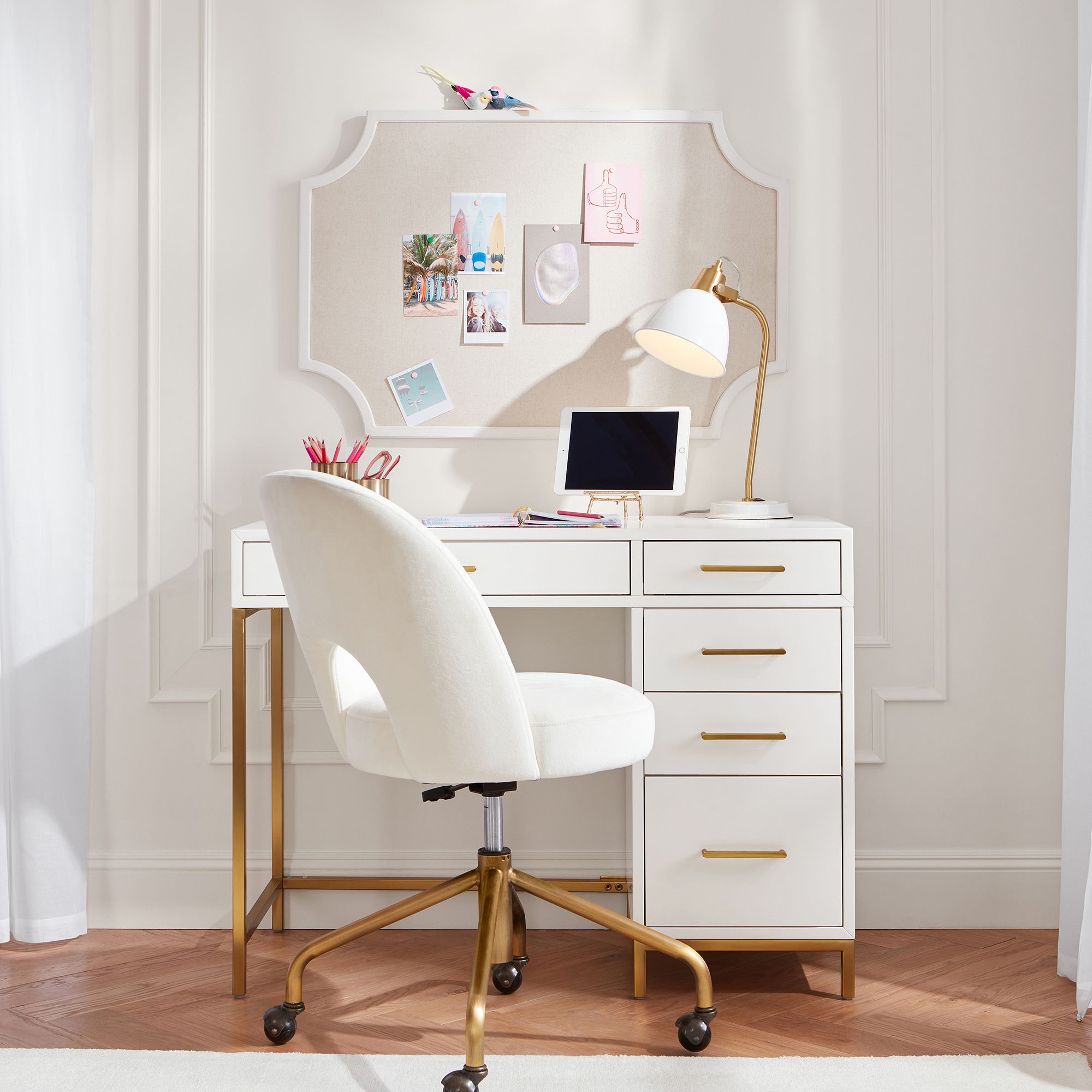 Blaire Single Pedestal Storage Desk (40"w x 18"d) by Pottery Barn Teen