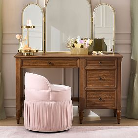 Evelyn Single Pedestal Storage Desk (47.5"w x 20"d)