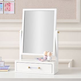 Elle Vanity Mirror With Storage Drawer (12"w x 19"d)