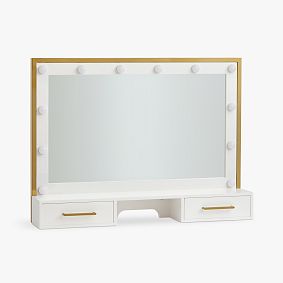 Blaire Marquee Smart Light Up Vanity Storage Desk  (90"w x 18"d)