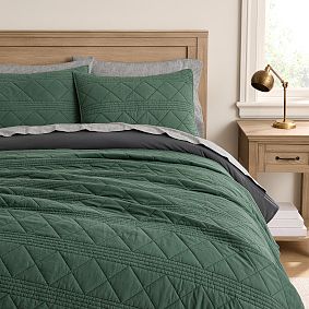 Cullen Garment-Dyed Bed Blanket and Shams