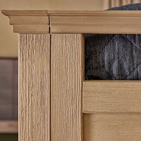 Hampton Full Loft Bed with Media &amp; Bookcase Set