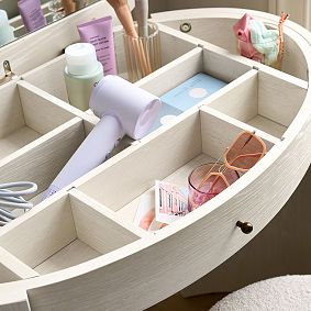 Oval Small Space Vanity Desk (34"w x 22"d)
