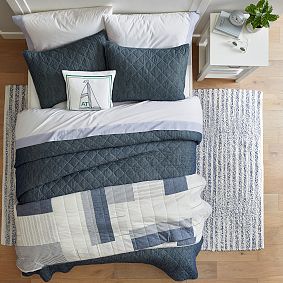 River Stripe Patchwork Sham