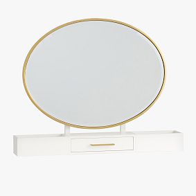 Blaire Single Pedestal Vanity Desk Topper (38"w x 7"d)
