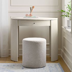 Oval Small Space Vanity Desk (34"w x 22"d)