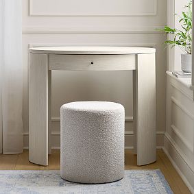 Oval Small Space Vanity Desk (34"w x 22"d)