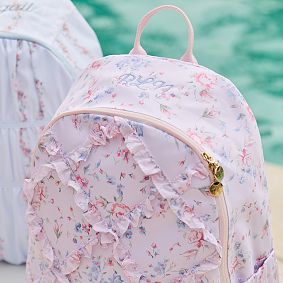 LoveShackFancy Windsor Rose Ruffled Colby Backpack, Large