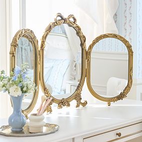 LoveShackFancy Trifold Vanity Mirror (43"w x 24"d)