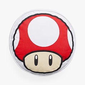 Super Mario<sup>&trade;</sup> Super Mushroom 1-Up Mushroom Reversible Pillow