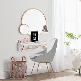 Glam USB Folding Wall Desk (31.5"w x 4"d)