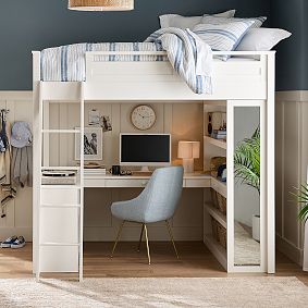 Sleep &amp; Study<sup>&reg;</sup> Loft Bed with Mirror