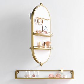 Swivel Get-Ready Mirror and Pinboard (13.25"w x 8"d)