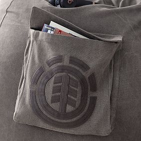 Large Element Bean Bag Chair, Enzyme Washed Canas Light Gray