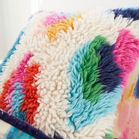 EttaVee Shaggy Leopard Pillow Cover