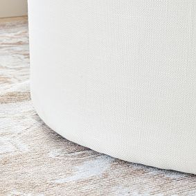 Oversized Round Storage Ottoman (24.5")