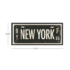 New York Framed Art, 33.25"x14.25"
