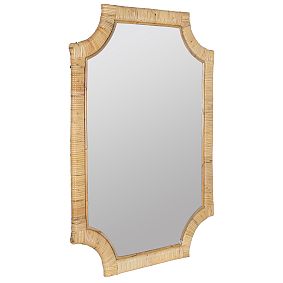 Lina Rattan Wall Mirror (28"x38")