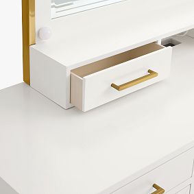 Blaire Marquee Smart Light Up Vanity Storage Desk  (90"w x 18"d)
