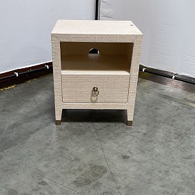 Open Box: AERIN Raffia Nightstand (52") - Whitewash