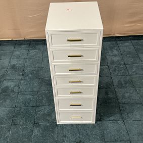 Open Box: Glam Jewelry Storage Tower (12"W x 33"H) - Simply White, Gold Pulls