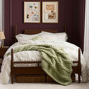 Chris Loves Julia Turned Wood Bed