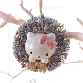 Hello Kitty<sup>&reg;</sup> Light-Up Wreath Ornament