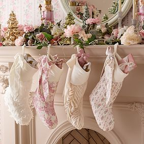 LoveShackFancy Pink Damask Stocking