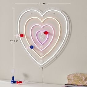 Heart Dartboard Neon