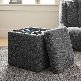Simple Square Storage Ottoman