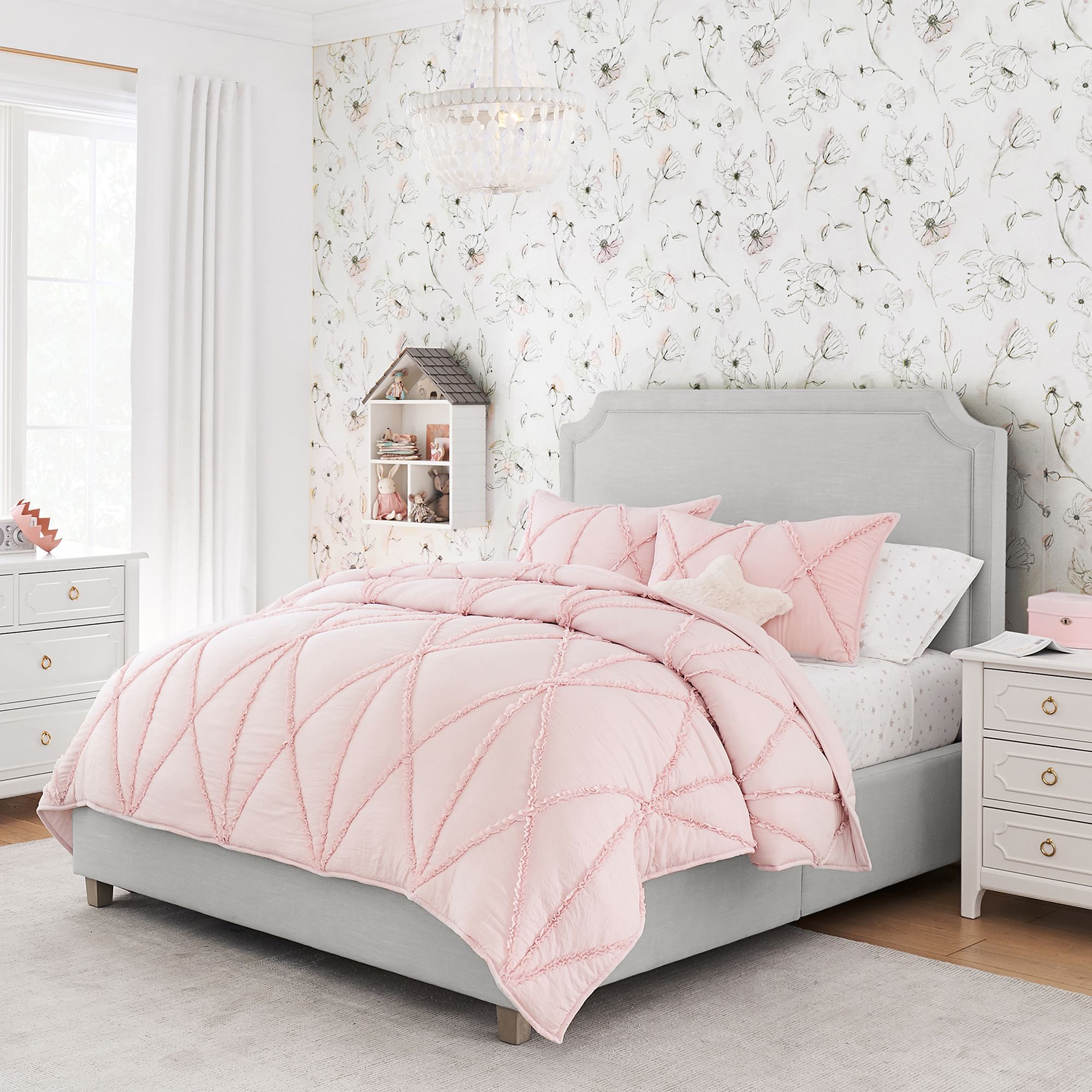Ava Upholstered Storage Bed by Pottery Barn Teen