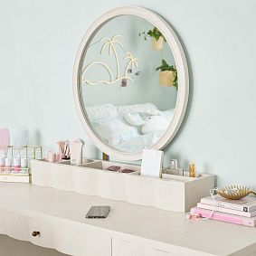 Fluted Smart Storage Vanity Desk (61"w x 19.5"d)