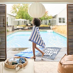 No Wake Zone Reversible Beach Towel UPF 50+