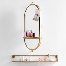 Swivel Get-Ready Mirror and Pinboard (13.25"w x 8"d)