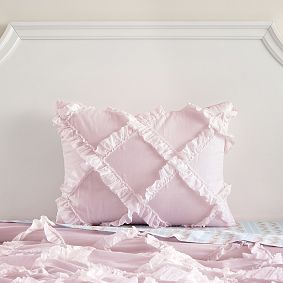 Open Box: LoveShackFancy Gala Ruffle Voile Standard Sham - Pink