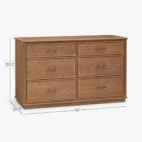 Rhodes 6-Drawer Dresser (56w x 19.5d")