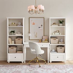 Chelsea Writing Desk &amp; Bookcase Set (132"w x 26"d)