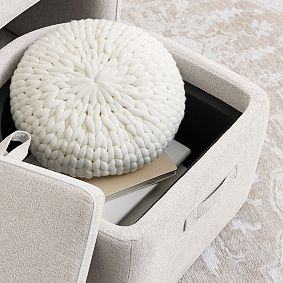 Piped Chair &amp; Ottoman Set