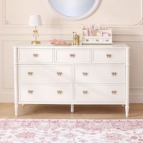 LoveShackFancy Bow 7-Drawer Dresser (56w x 20d")