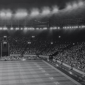 Black and White Sports Field Wall Decal 