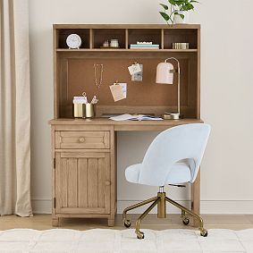 Beadboard Space-Saving Desk With Hutch (44"w x 20"d)